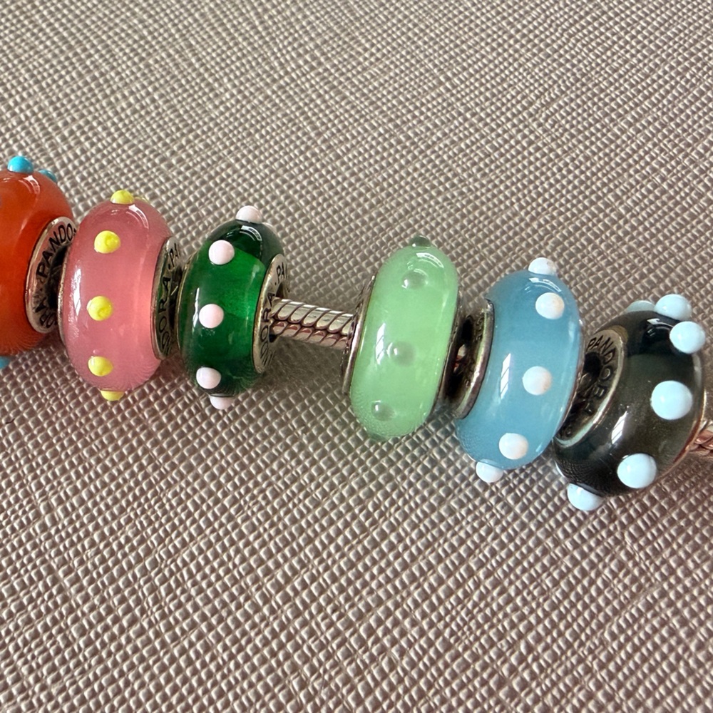 Rare and Retired Pandora Seeing Spots Murano Charms Full collection - Picture 3 of 5
